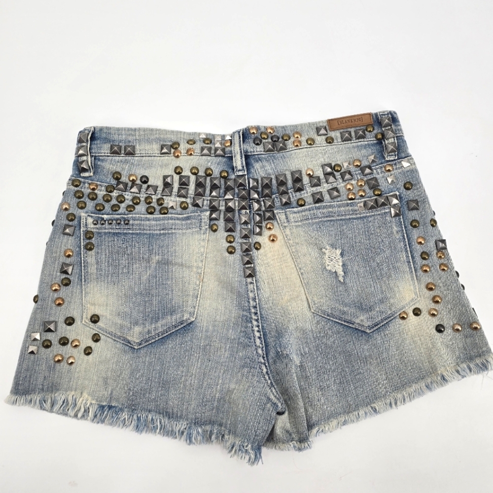 BlankNYC Studded Distressed Denim Shorts Size 28